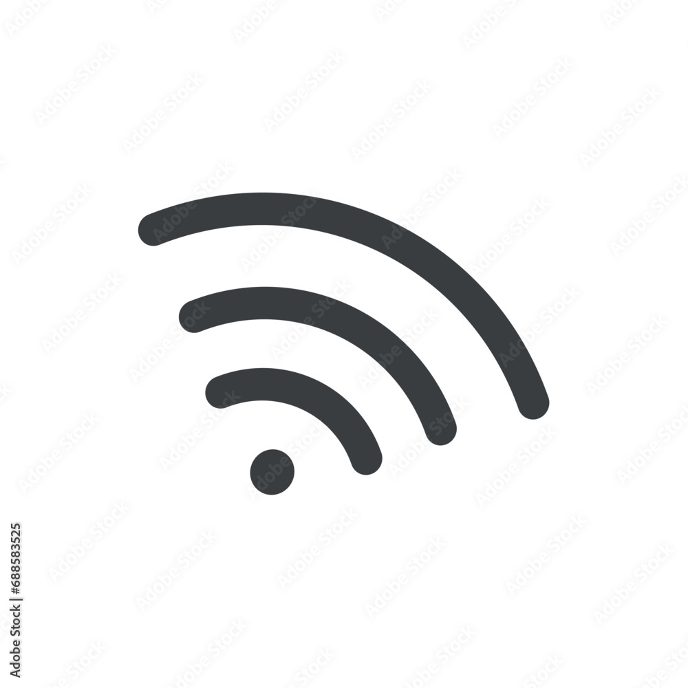 Freelance element of set in black line design. This illustration showcase a Wi-Fi symbol, highlighting the essential connectivity for remote freelance work. Vector illustration. Freelance element of set in black line design. This illustration showcase a Wi-Fi symbol, highlighting the essential connectivity for remote freelance work. Vector illustration.