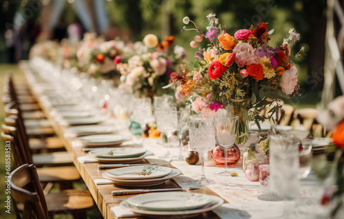 Wedding Boho reception table © RitaBog