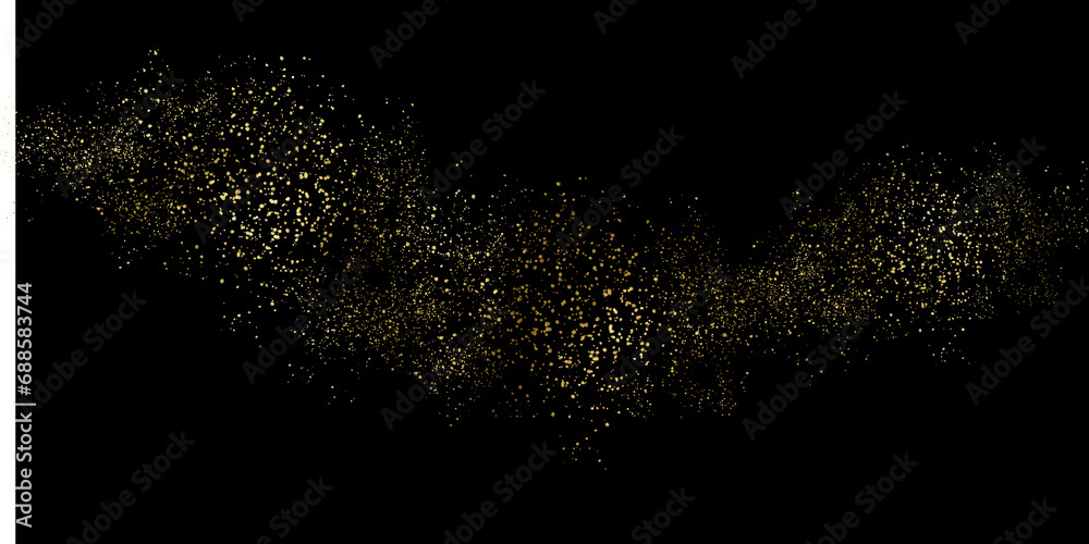 Sparkling dust particles. PNG, Gold sparkle splatter border .Festive background with gold glitter and confetti for celebration. Background with glowing golden particles. Sparkling dust particles. PNG, Gold sparkle splatter border .Festive background with gold glitter and confetti for celebration. Background with glowing golden particles.