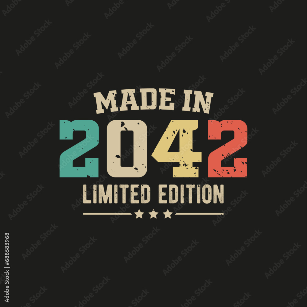 Made in 2042 limited edition t-shirt design