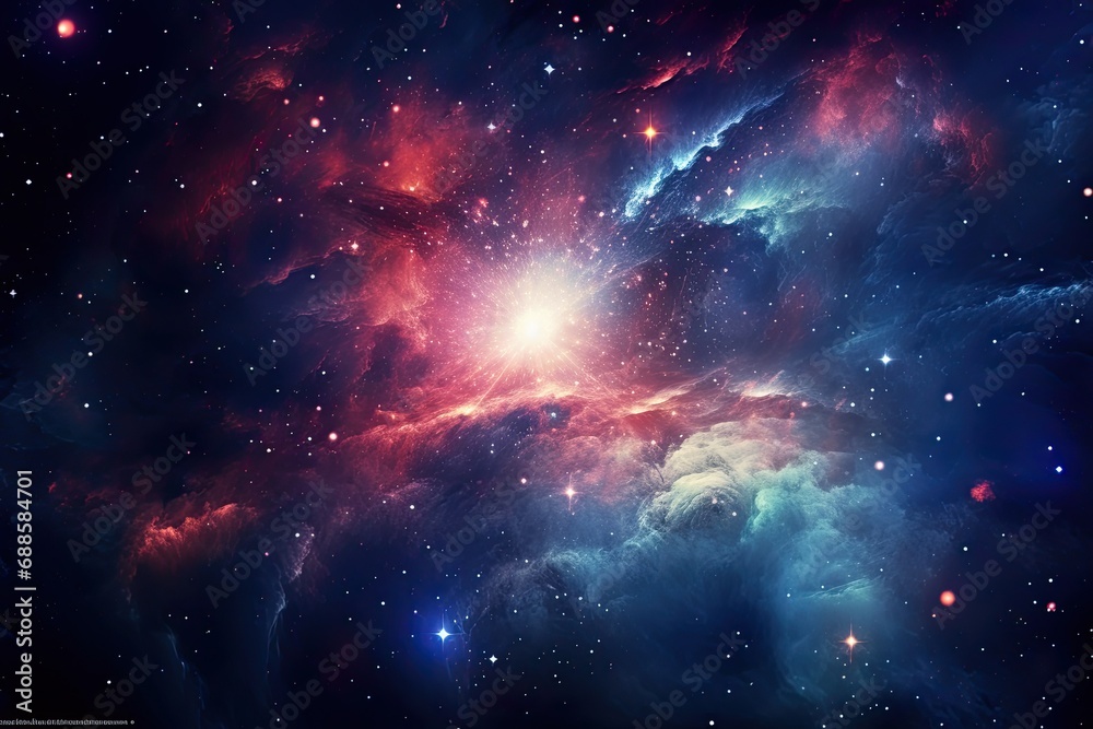 Fototapeta premium Nebula with space