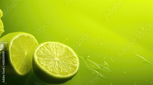 Lime on light lime background