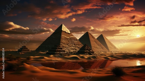 Majestic pyramid landscape