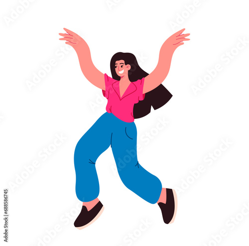 Jumping people vector illustration. The jumping people concept symbolizes exuberant celebration life A carefree lifestyle embraces freedom leaping and hopping with happiness Jumping people express