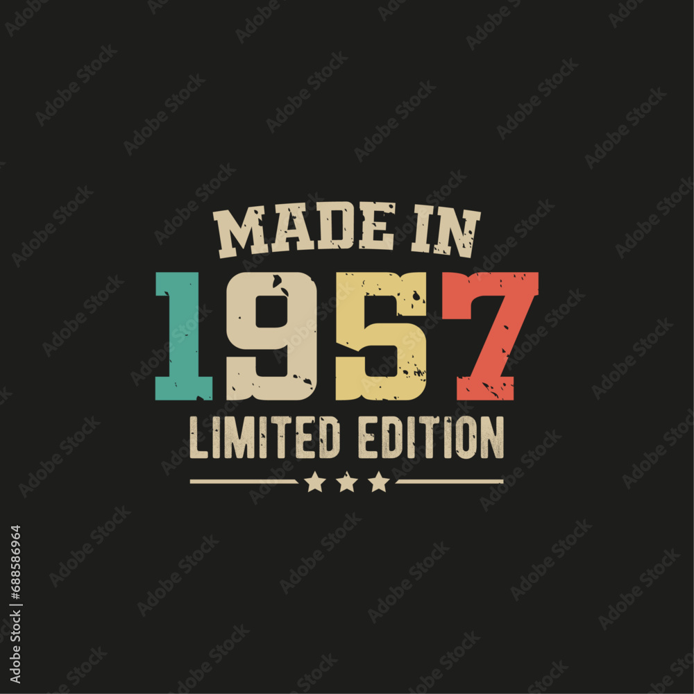 Made in 1957 limited edition t-shirt design