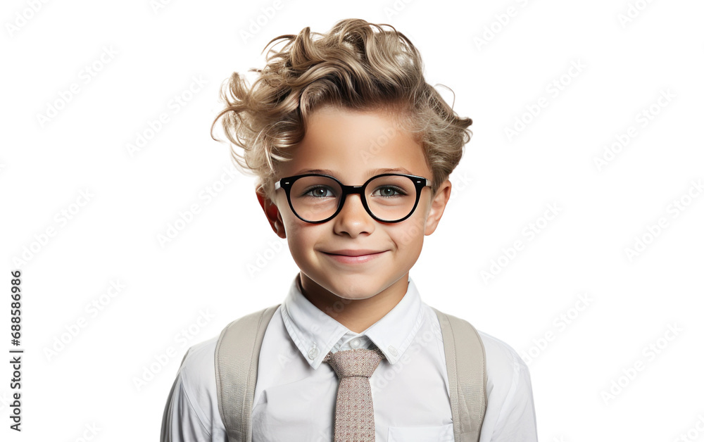 Smiling Child Transforms Looksmith Experience Isolated on a Transparent Background PNG