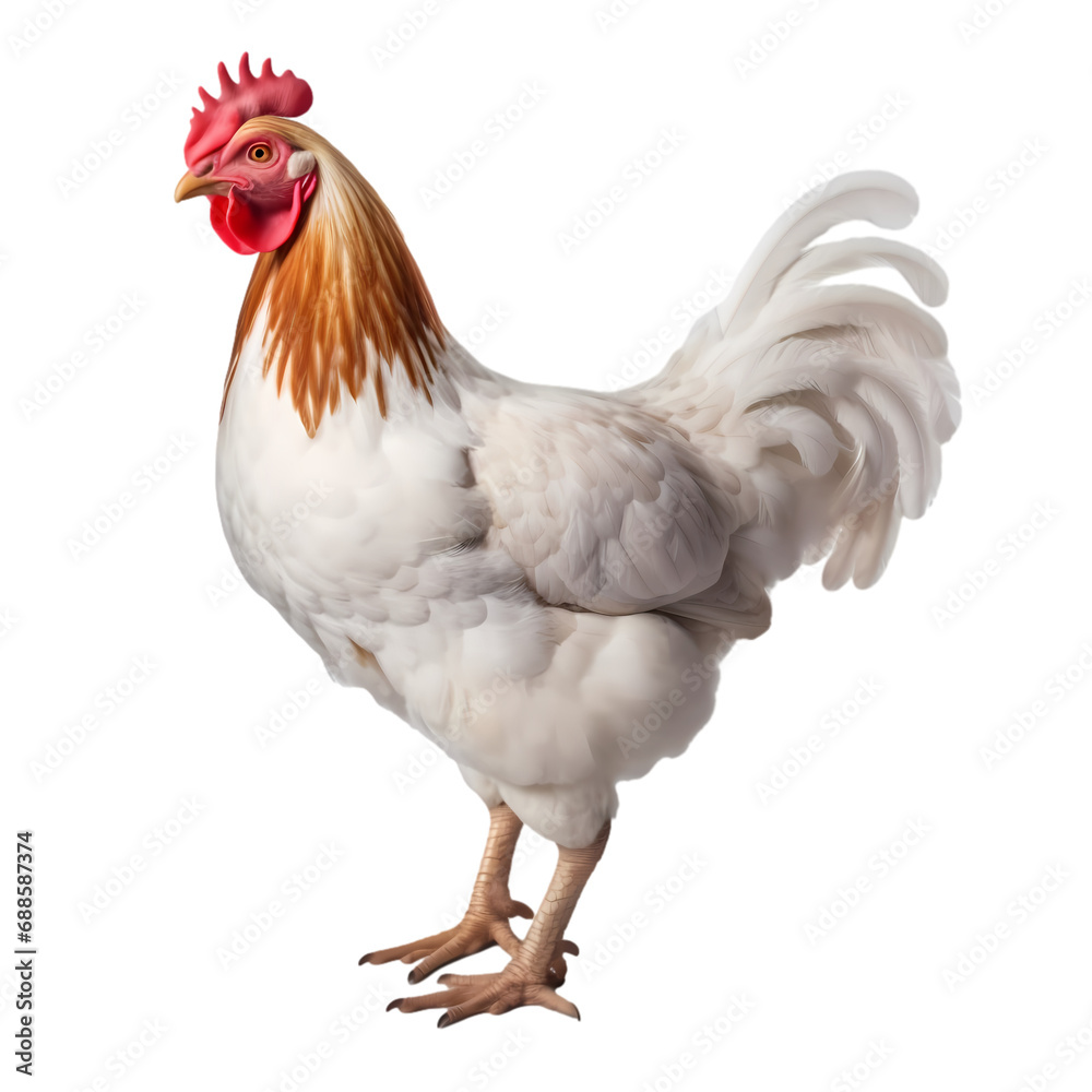 Fototapeta premium Chicken isolated on transparent background