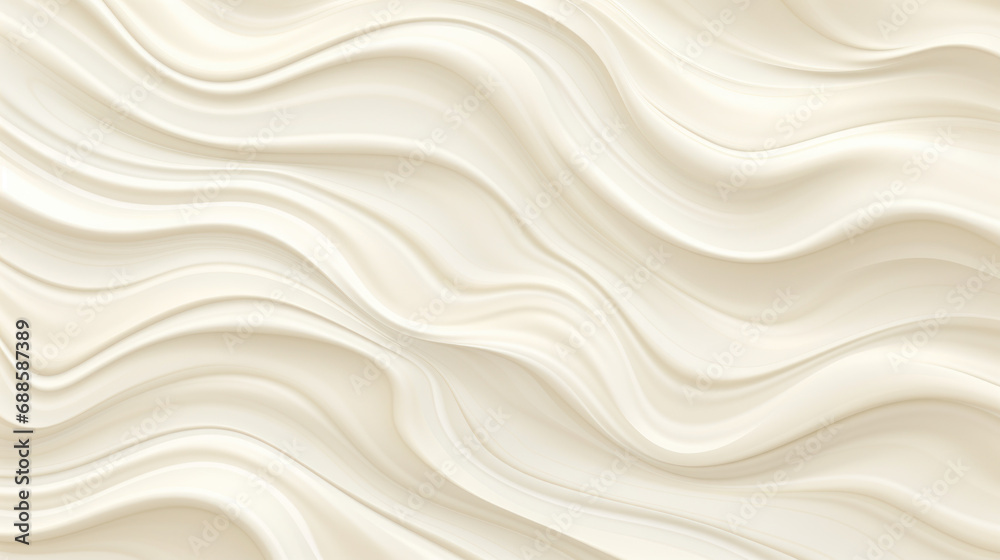 Close up of a creamy whipped cream texture for background and design. 3d rendering.