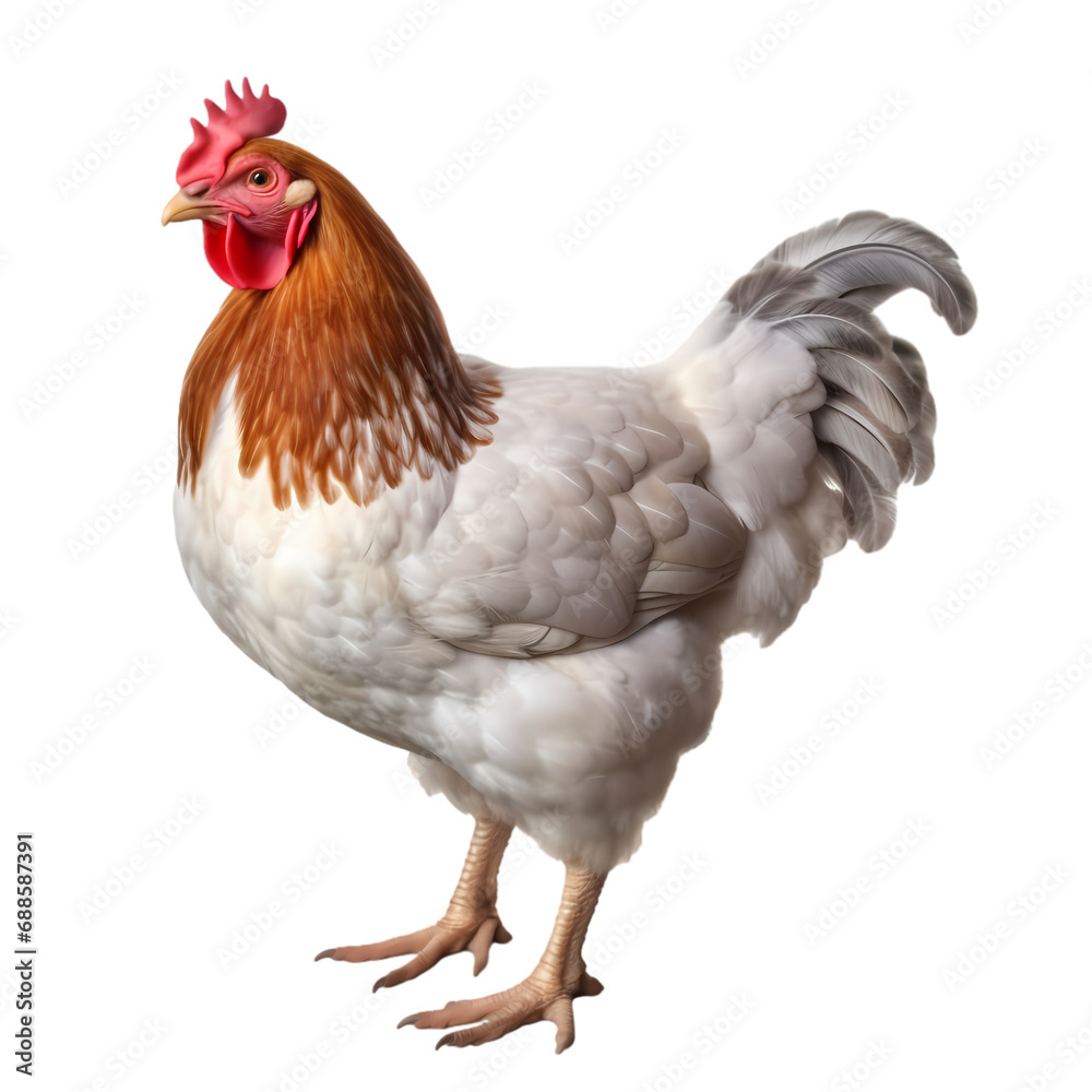 Fototapeta premium Chicken isolated on transparent background