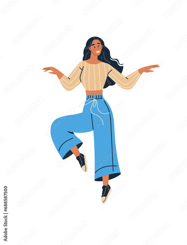 Jumping people vector illustration. Energetic individuals embody essence jumping people concept The joy success is manifested in lively leaps celebratory people People find happiness in carefree act
