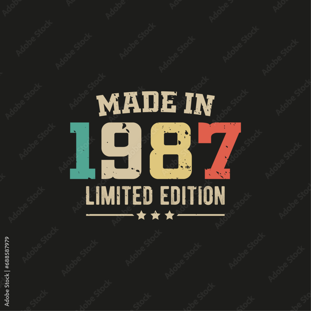 Made in 1987 limited edition t-shirt design