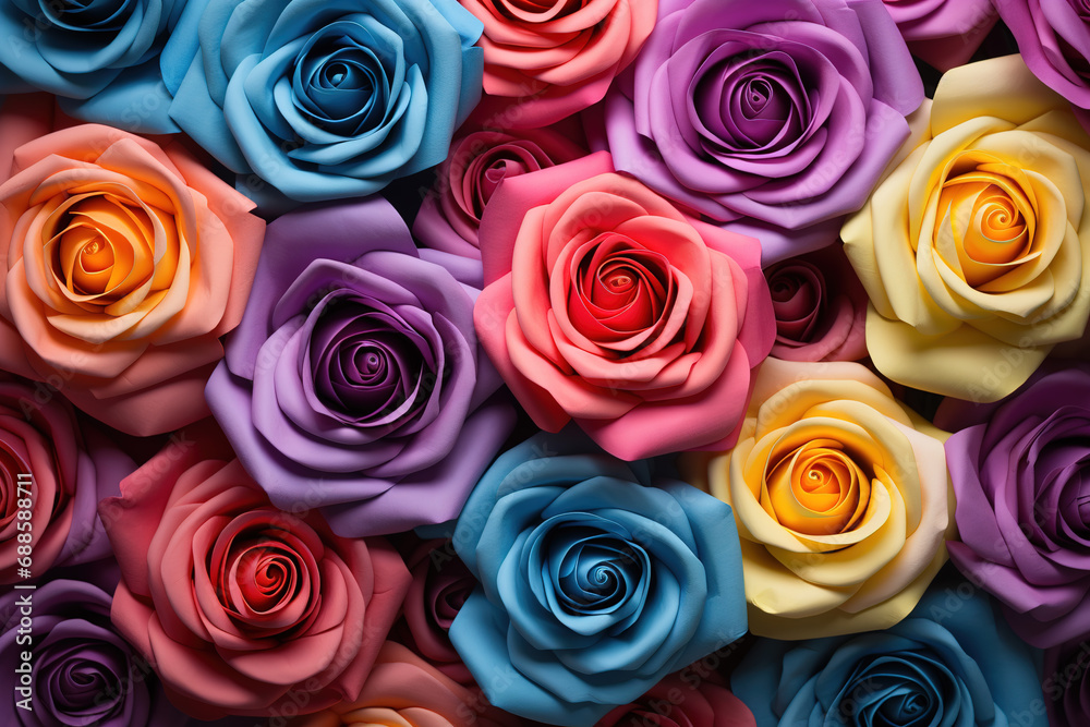 Multicolored roses gradient background Multicolored roses gradient background