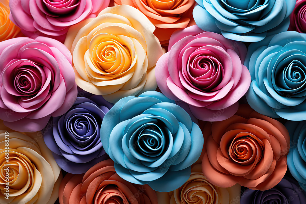 Multicolored roses gradient background Multicolored roses gradient background