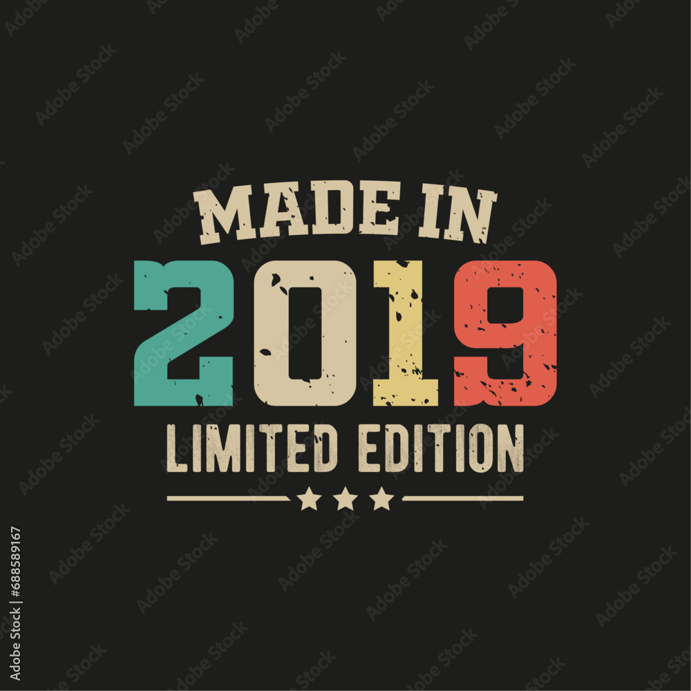 Made in 2019 limited edition t-shirt design