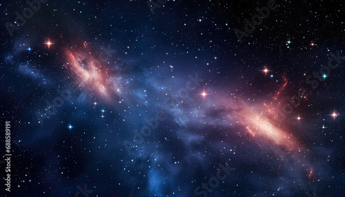 galaxy filled with lots of stars and clouds, Night Sky Wallpaper