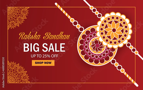 Raksha bandhan big sale banner background 
