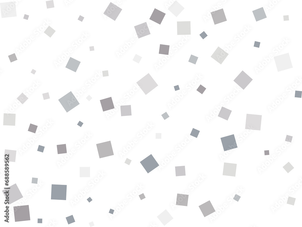 Silver Square Confetti