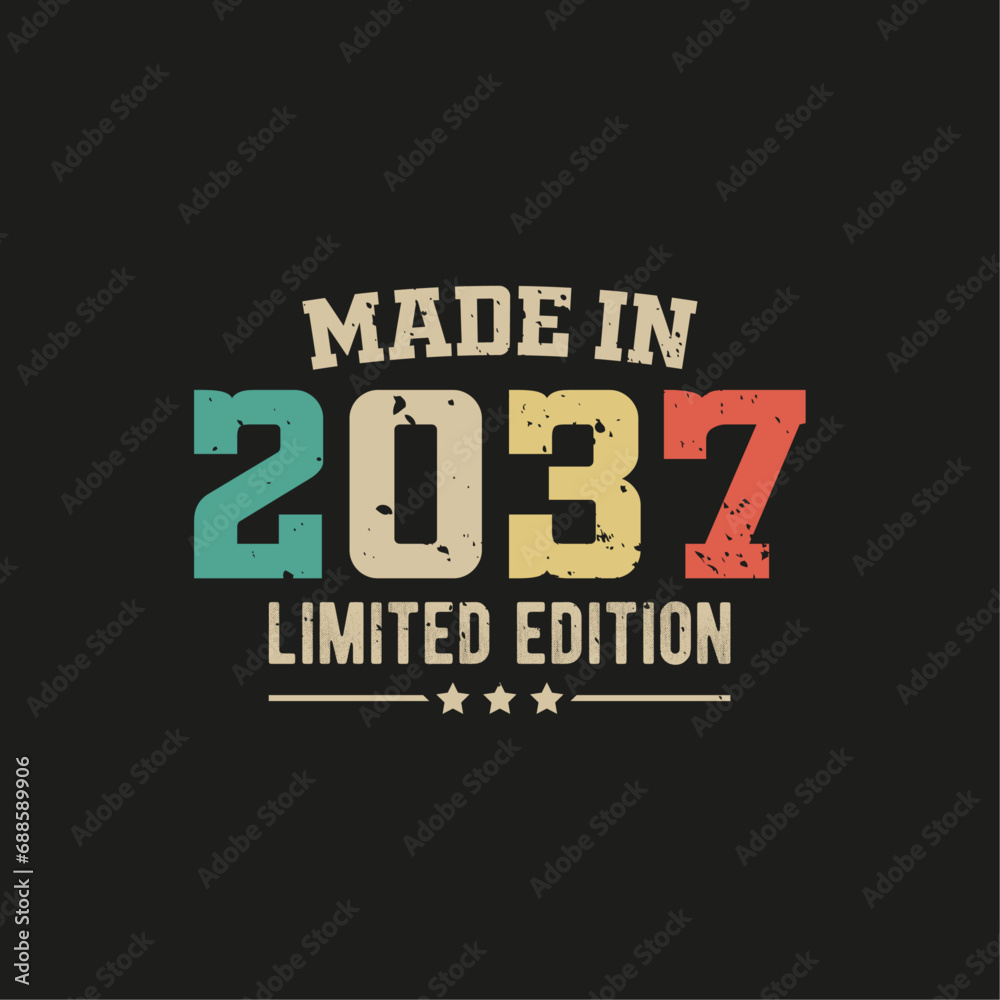 Made in 2037 limited edition t-shirt design
