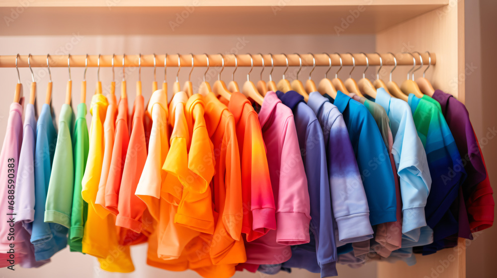 Clothing Rack with childrens outfits