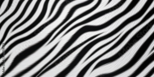 Zebra Stripes, Wildlife Pattern Background. Striped Fur, Black and White Animal Skin Texture