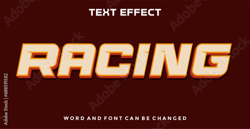 Racing editable text effect