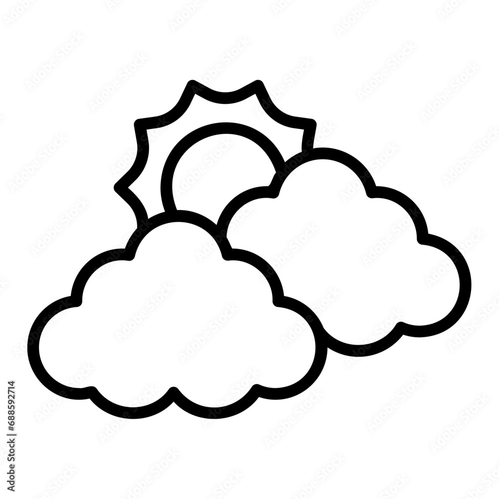 cloudy outline icon