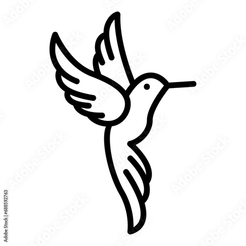 hummingbird outline icon