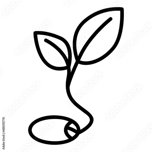 sprout outline icon