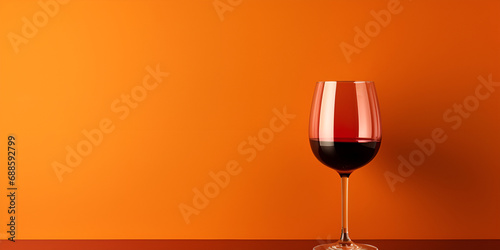 glass of wine ,Glass Wine Almost Finish ,Glass of red wine close up ,Wineglass with water over blue and orange background ,Glass with red wine on a plain red background hard generative ai