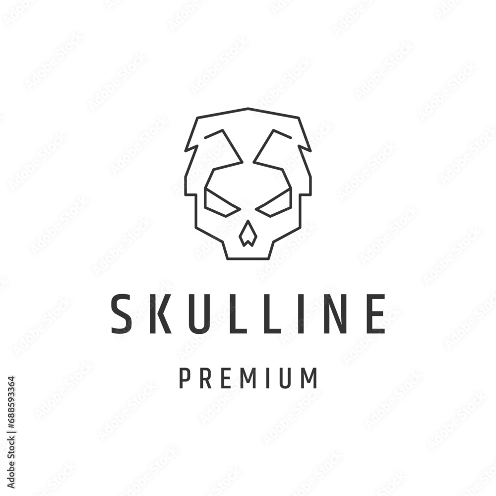 Skull Logo Vector Sign Symbol Icon