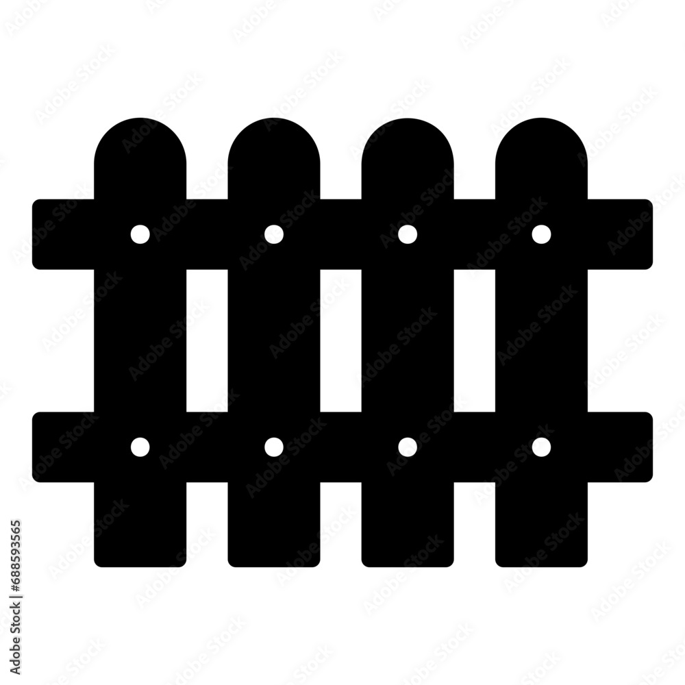 Fototapeta premium fence glyph icon