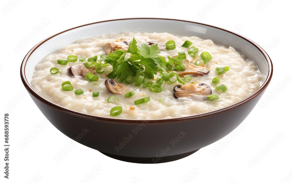 Congee Delight On Isolated Background