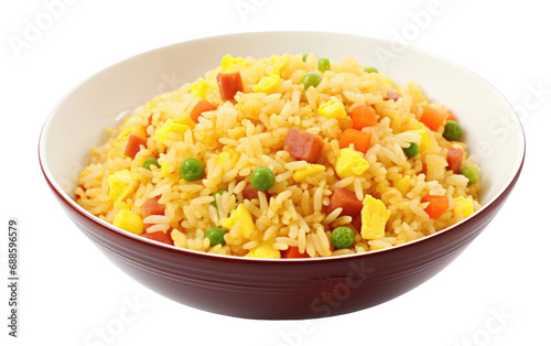 Fried Rice Delight On Isolated Background