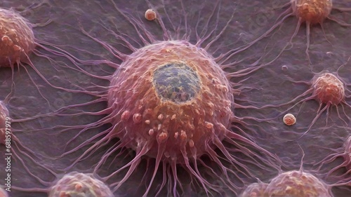 skin cancer cell tumor ,macro photo