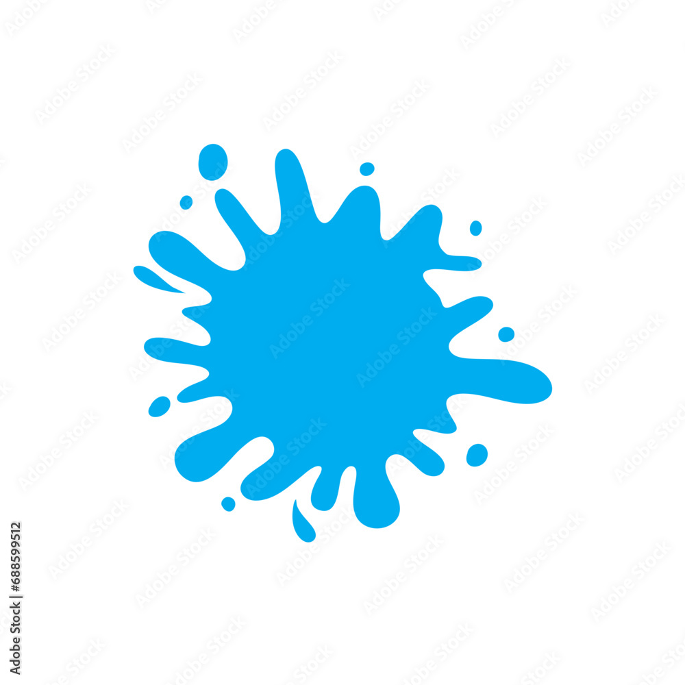 Blue water splash Blue water splash