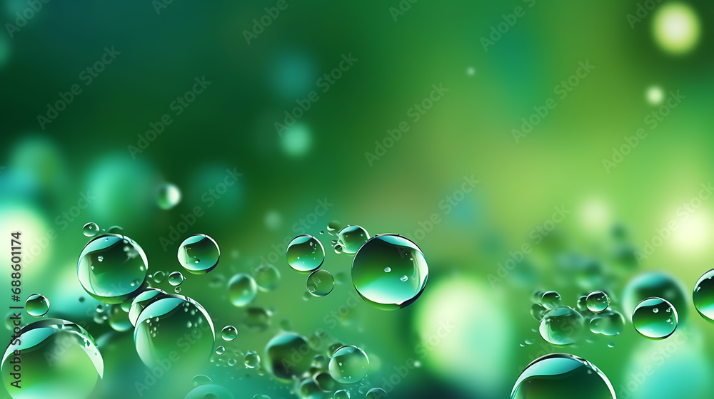 Light Green Blurred bubbles on abstract background with colorful gradient