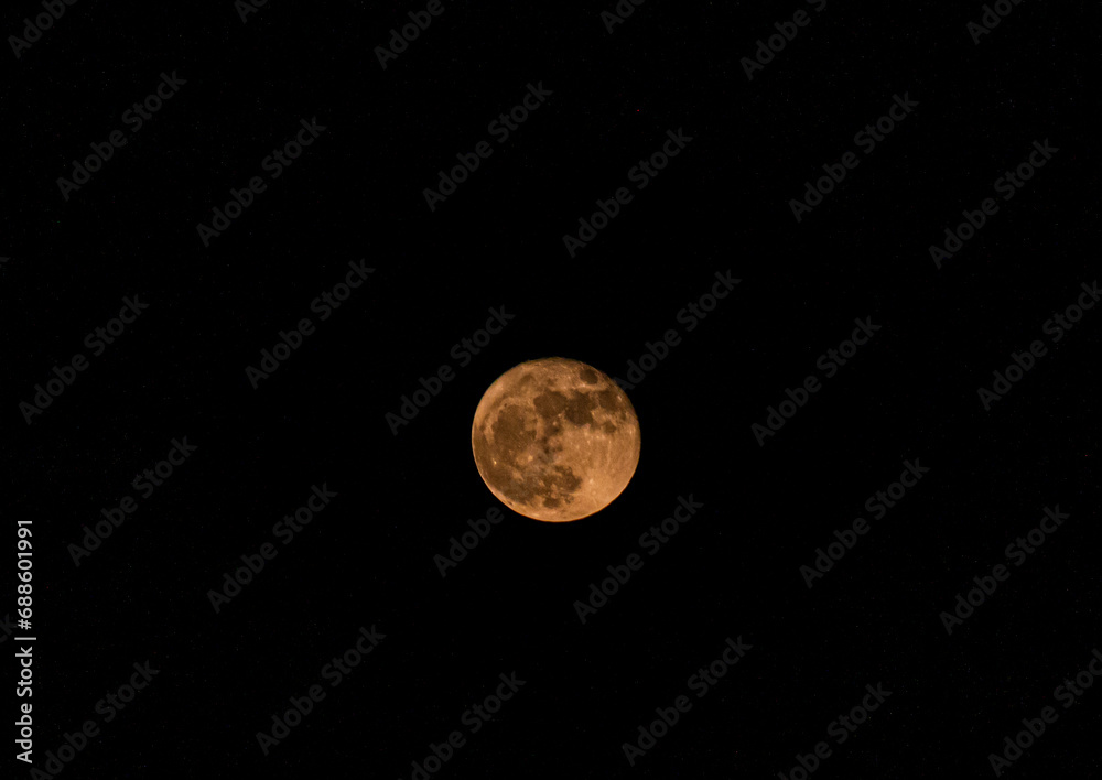 Full moon with warm light Full moon with warm light
