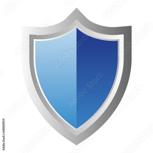 Free Download Blue shield protection sign on white background - GFXLoad