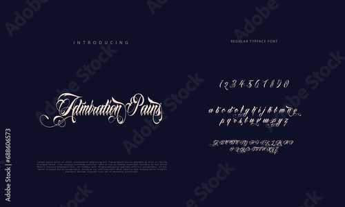 Signature font calligraphy logotype script brush font type font lettering handwritten photo