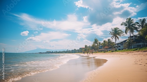 Beach is a long and tranquil beach with a stunning clear blue water and numerous intriguing features. It also has several magnificent resorts along the beach, making it a popular tourist deist.