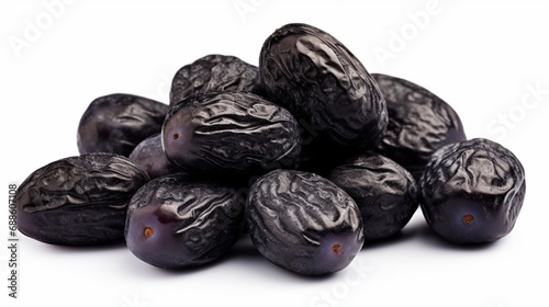 Wallpaper Mural Prunes isolated on white background with clipping path, bunch of dried plums. Torontodigital.ca