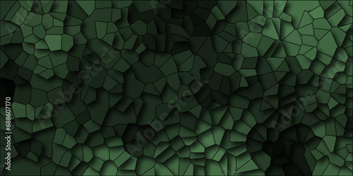 Green polygonal background, Quartz royal green Broken Stained Glass Background . Voronoi diagram background. Seamless pattern shapes vector Vintage Quartz surface white for bathroom or kitchen.