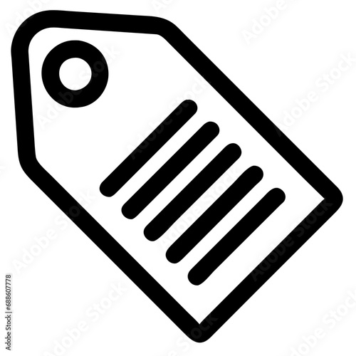 price tag vector line icon isolated