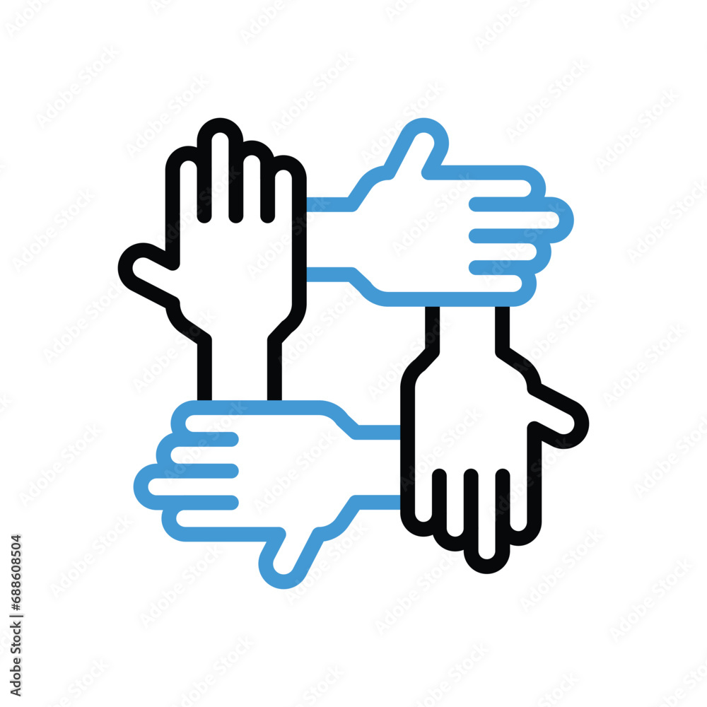Obraz premium Teamwork Icon vector stock illustration.