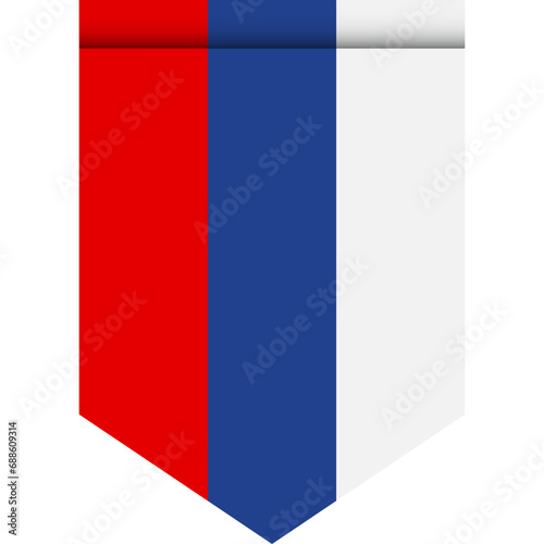 Russia flag or pennant isolated on white background. Pennant flag icon. Free Download Russia flag or pennant isolated on white background. Pennant flag icon. - GFXLoad
