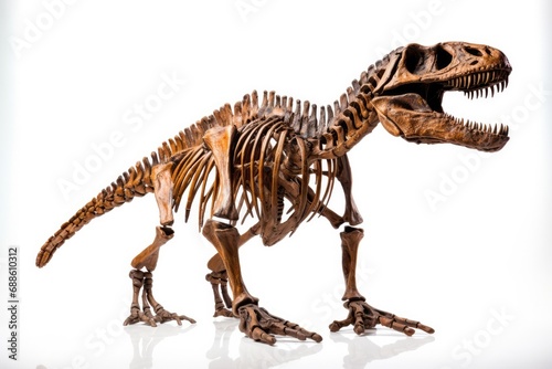 Dinosaur Skeleton Isolated On White Background For Clarity © Anastasiia