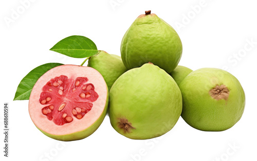 Guava Elegance On Isolated Background