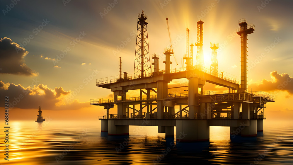 Fototapeta premium Energy exploration concept background