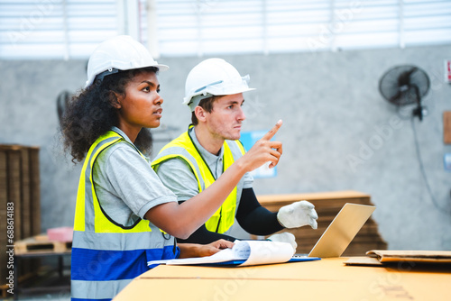 Professional worker team in...