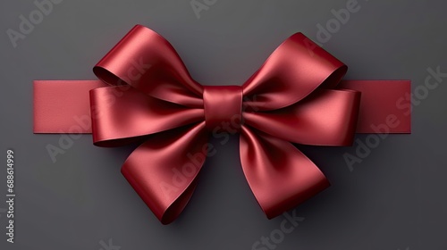 red bow on black background